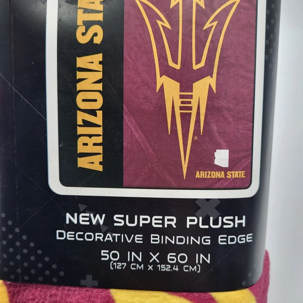 Arizona State Sun Devils Ultra Soft Tailgate Throw Plush Blanket 50